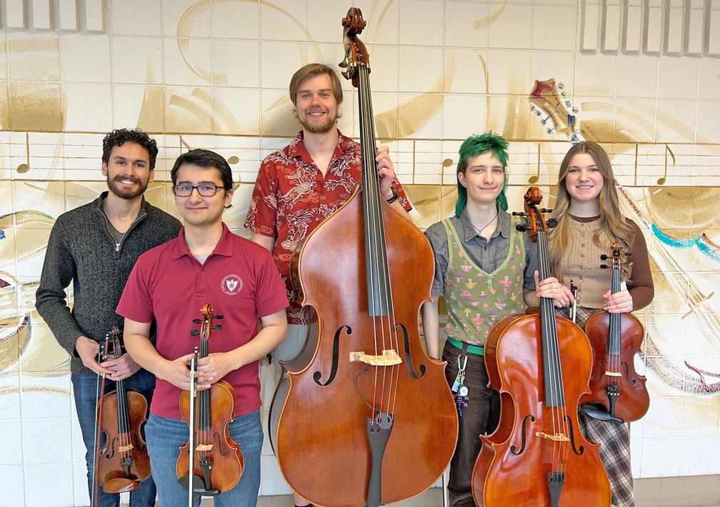 Picture of five members of the East Ave Octet